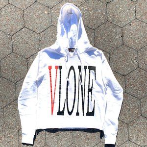 Vlone Reversible Red on White Hoodie Sweatshirt